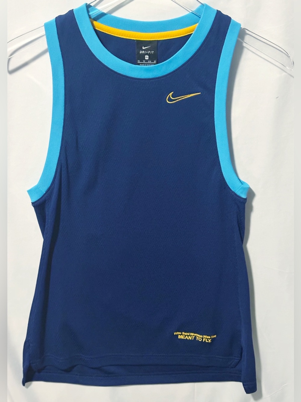 Nike NWT Dri-Fit Sleeveless Navy Jersey T-Shirt Size XS